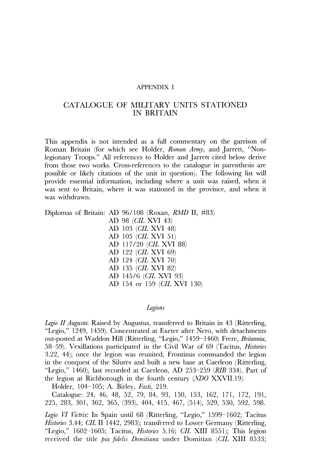 Catalogue of Military Units Stationed in Britain