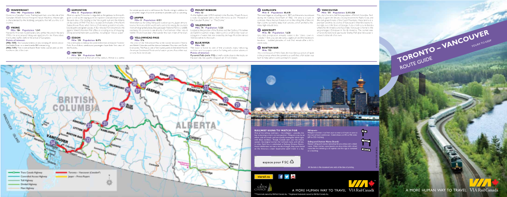 Route Guide Vancouver to Toronto PDF Format