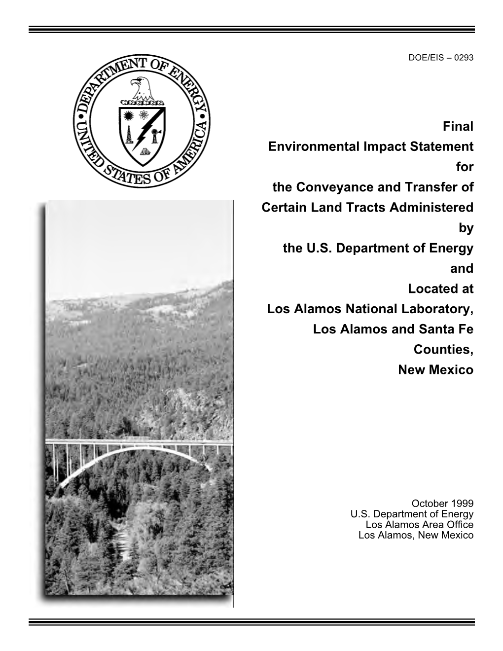 DOE/EIS-0293 Final Environmental Impact Statement for The