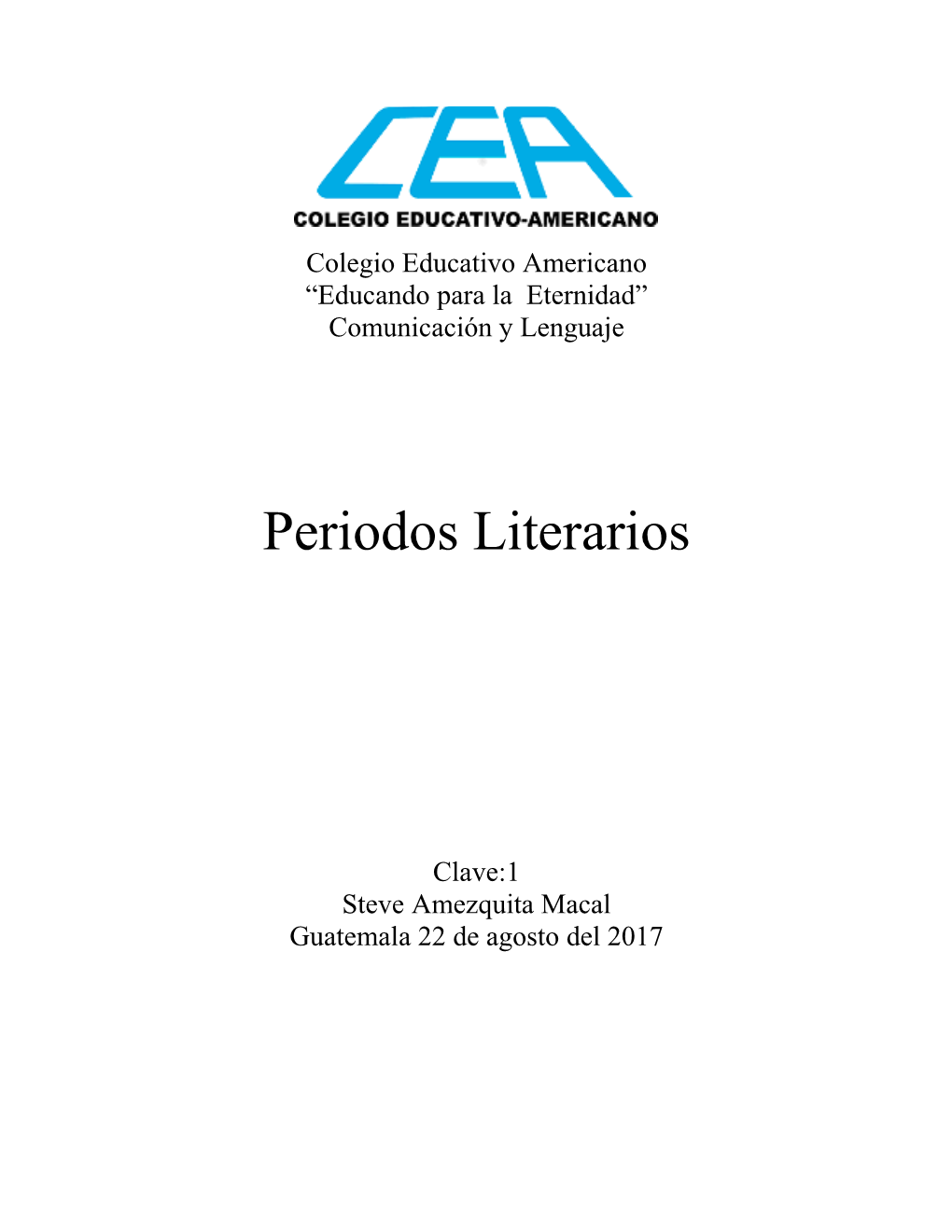 Periodos Literarios