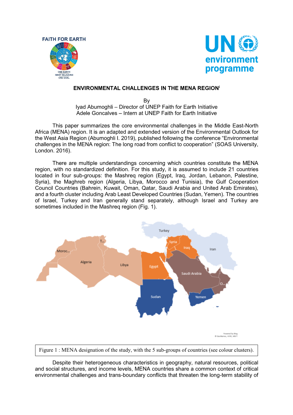 ENVIRONMENTAL CHALLENGES in the MENA Regioni by Iyad