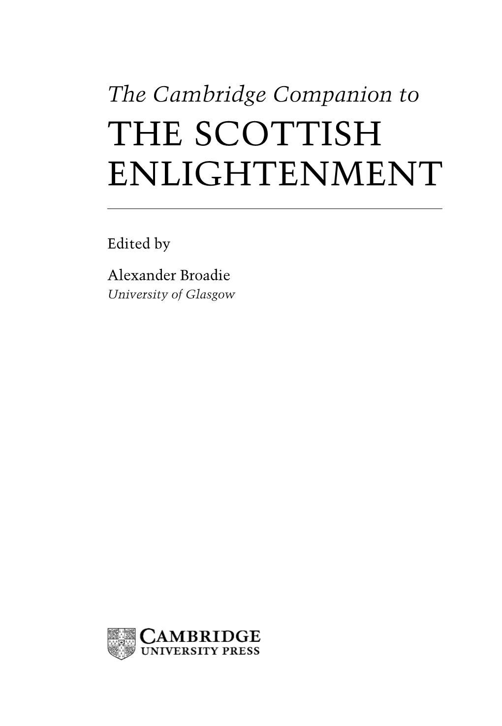 The Scottish Enlightenment