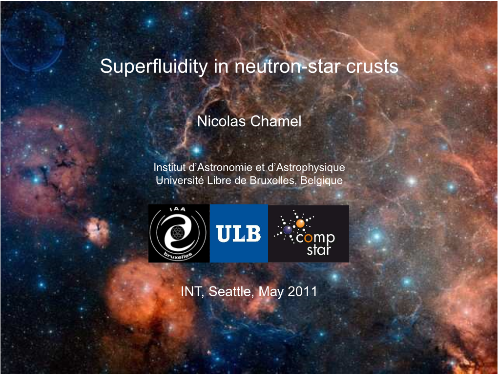 Superfluidity in Neutron-Star Crusts