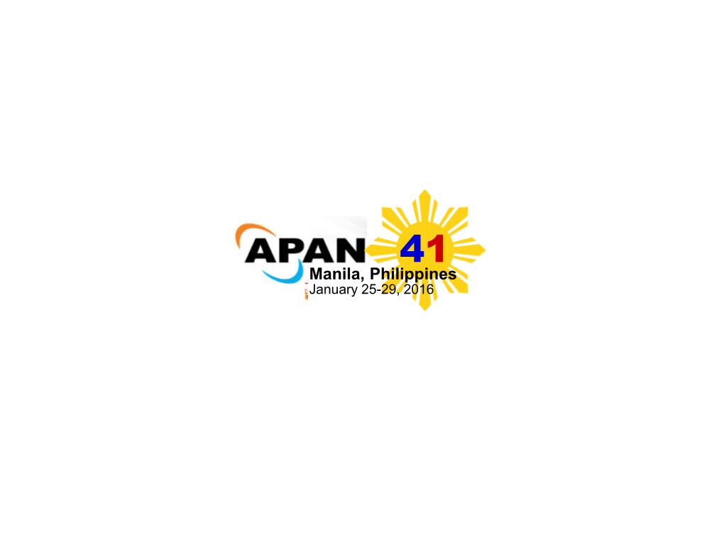 Manila, Philippines January 25-29, 2016