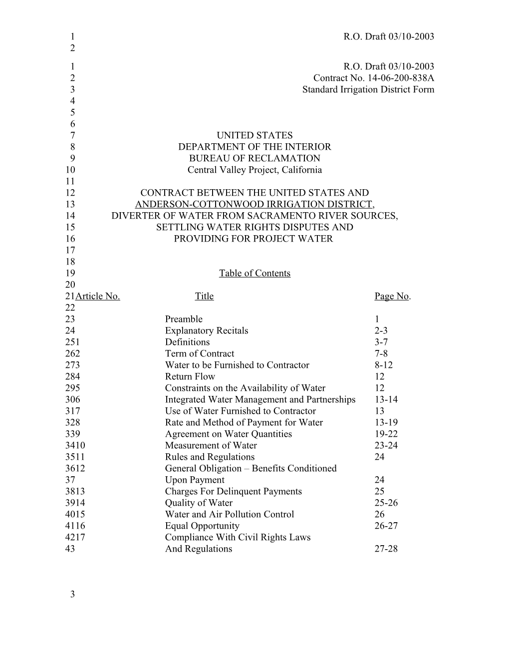 Standard Irrigation District Form