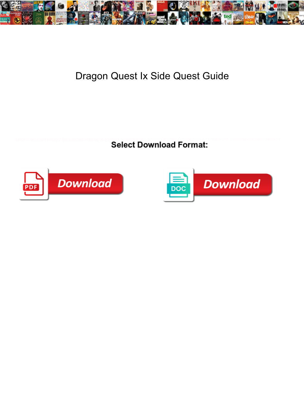 Dragon Quest Ix Side Quest Guide