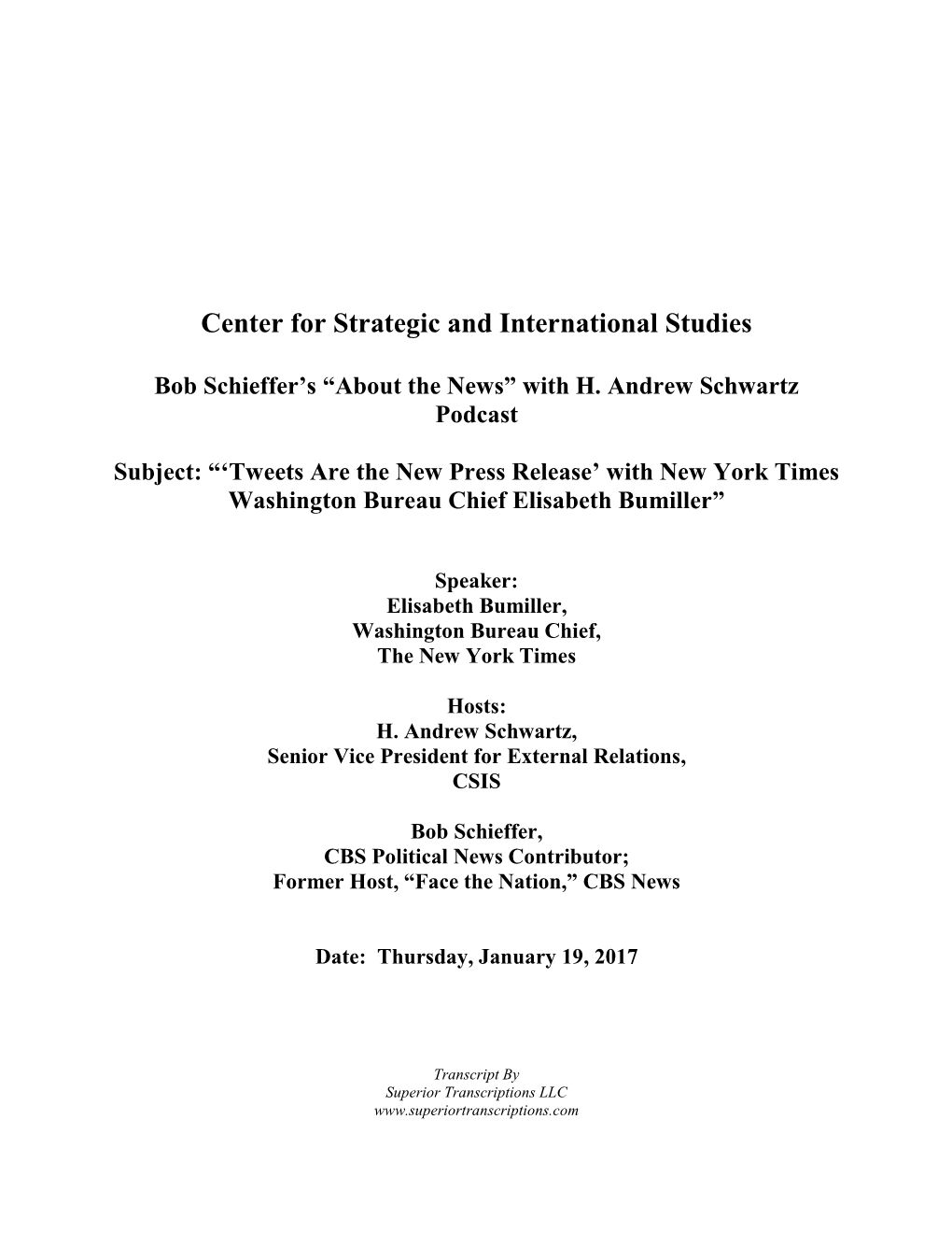 Center for Strategic and International Studies