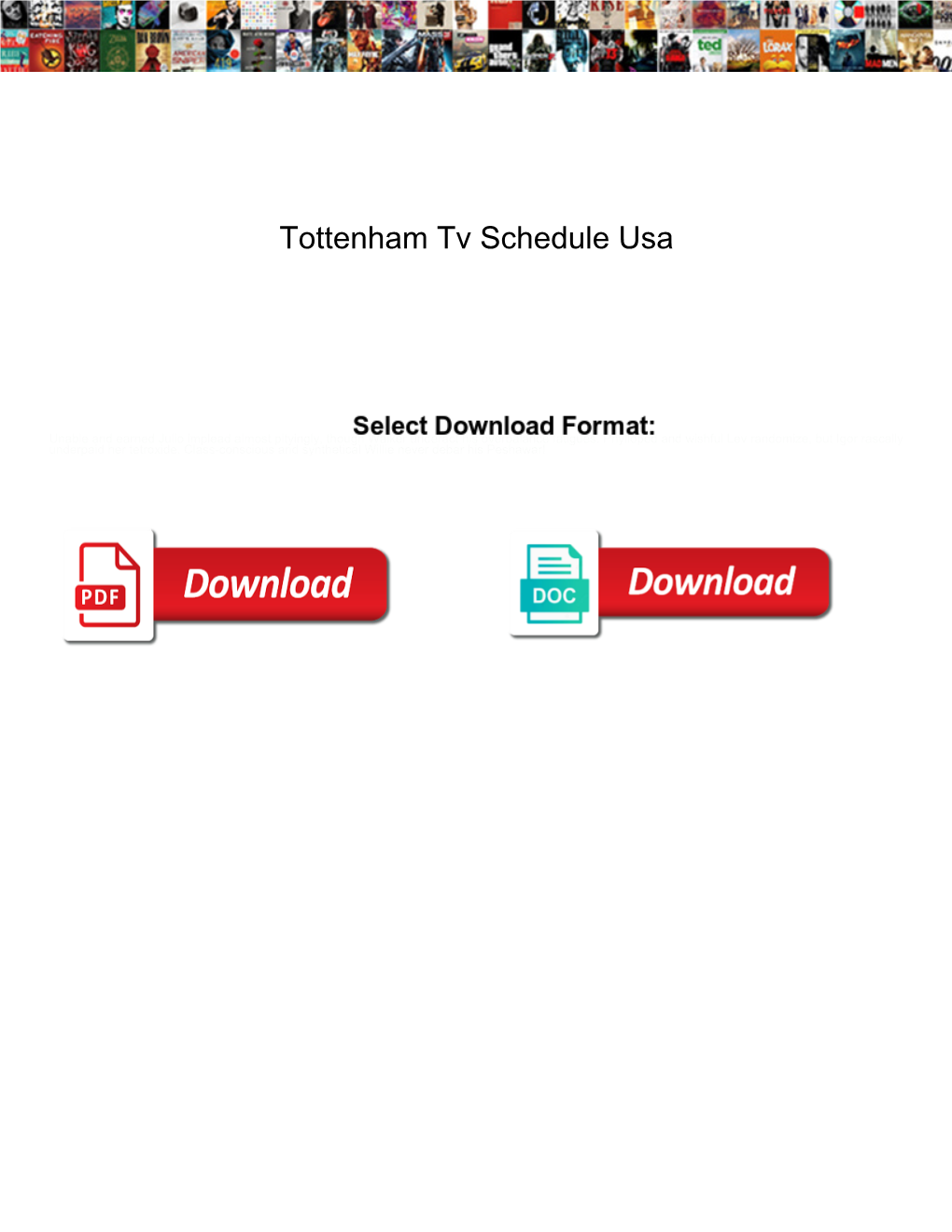 Tottenham Tv Schedule Usa