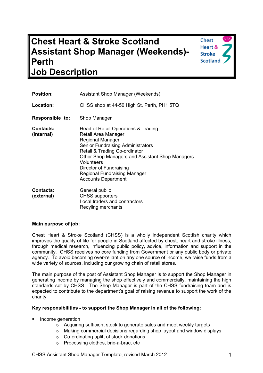 Chest Heart & Stroke Scotland