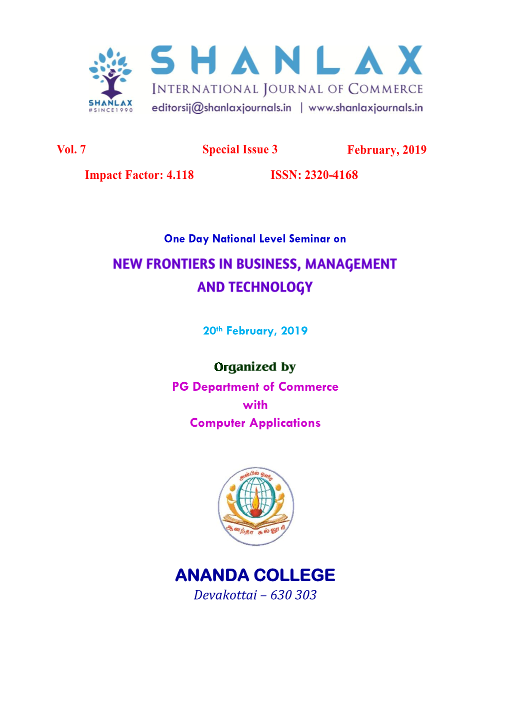 ANANDA COLLEGE Devakottai – 630 303