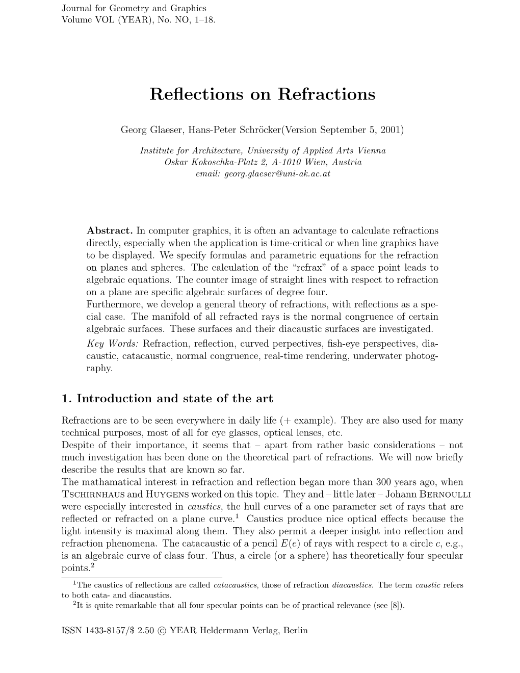 Reflections on Refractions