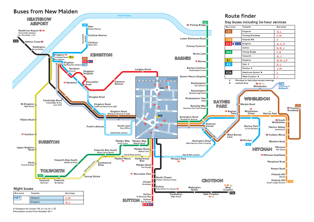 Buses from New Malden