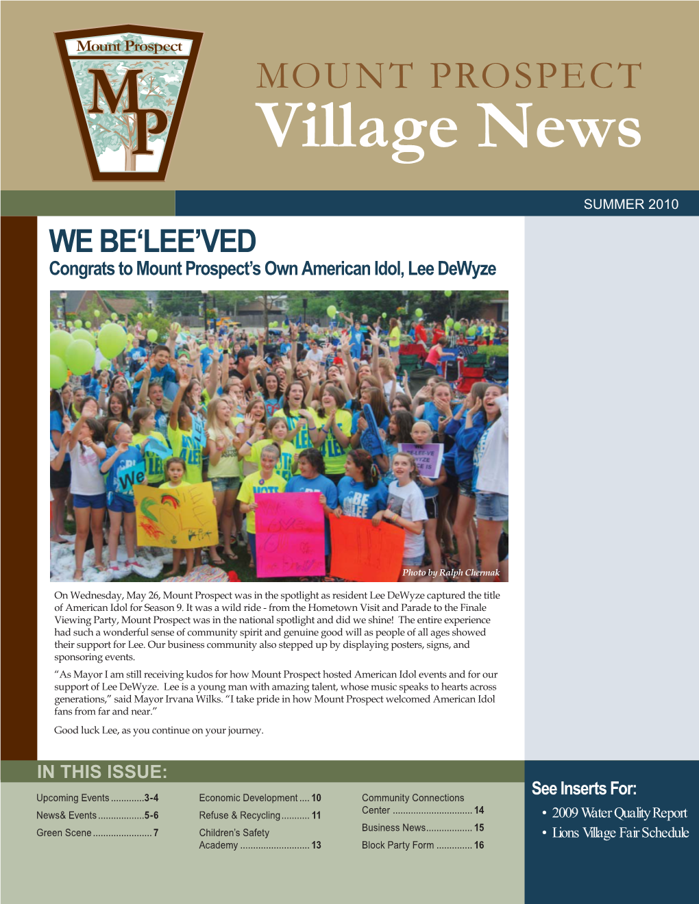 MOUNT PROSPECT Village News