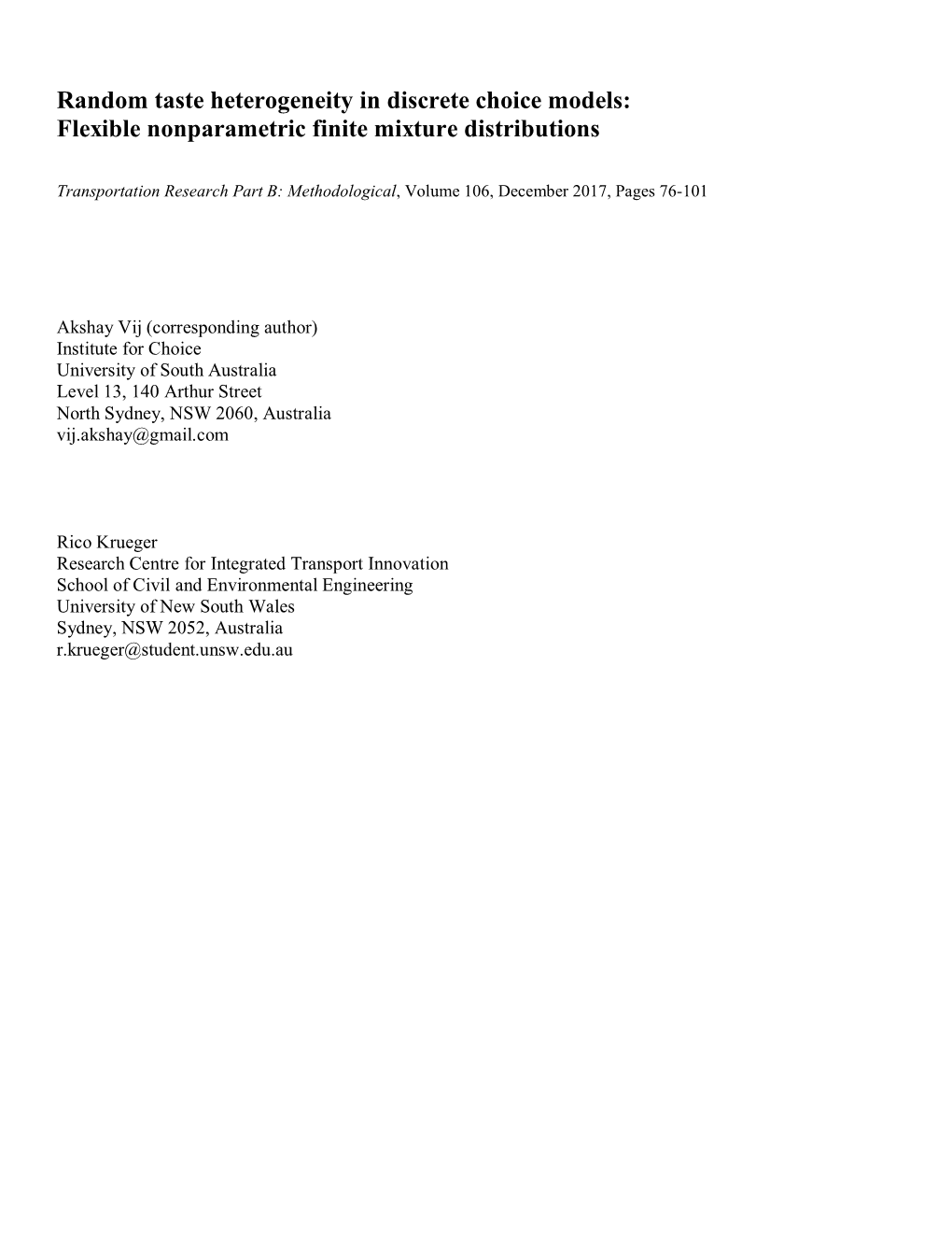 Random Taste Heterogeneity in Discrete Choice Models: Flexible Nonparametric Finite Mixture Distributions