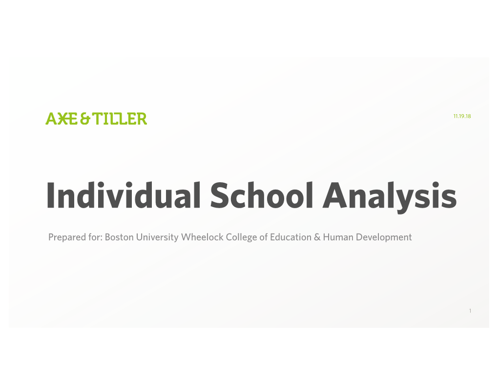 BU Wheelock College Individual Competitive