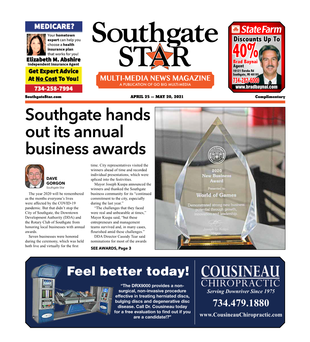 Southgate Hands out Its Annual Business Awards Time