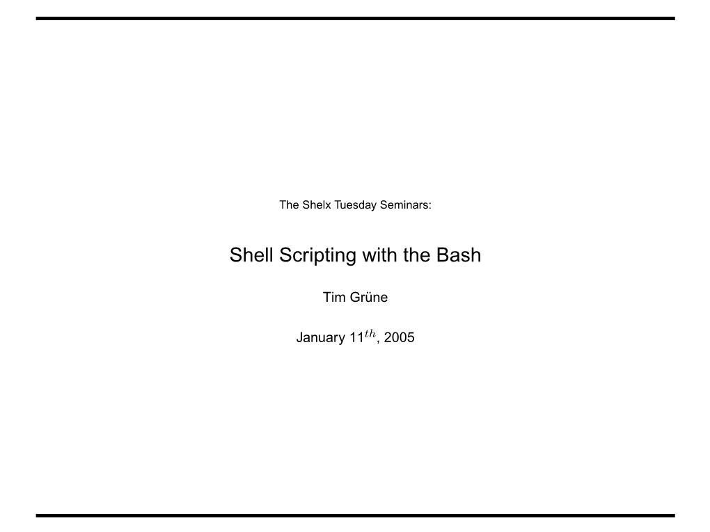 Bash Scripting Conditional Constructs (1/3)