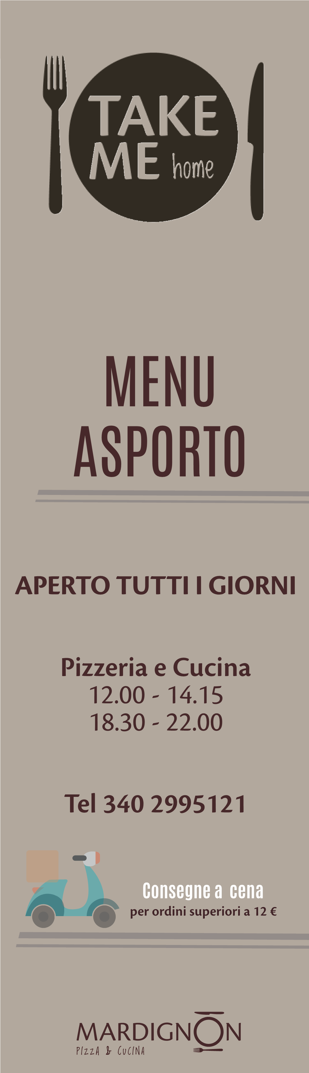 Menu Asporto