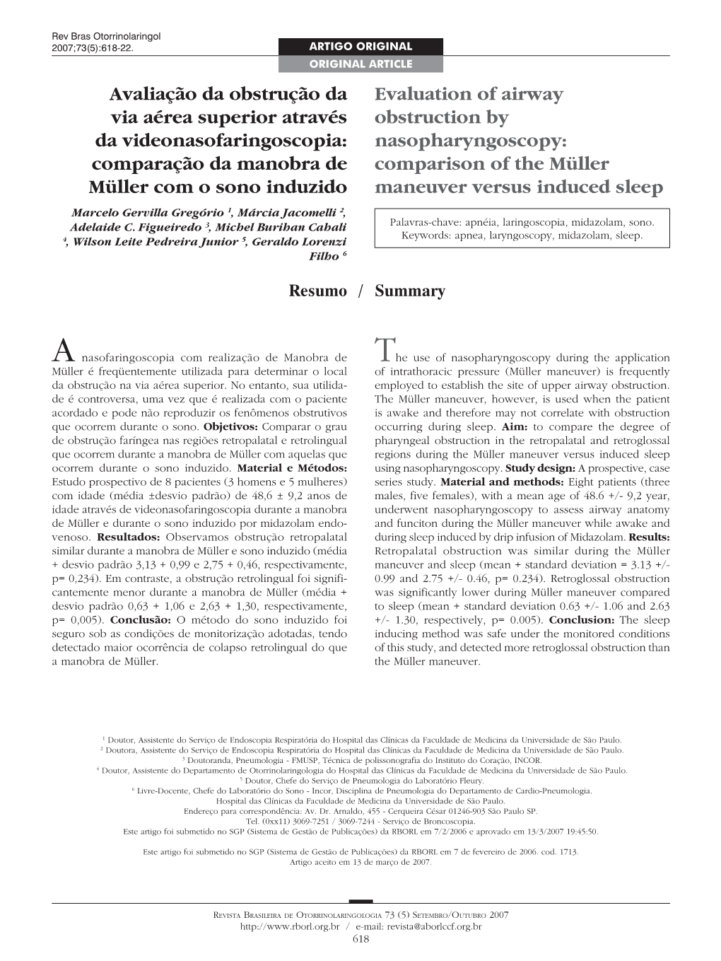 Evaluation of Airway Obstruction by Nasopharyngoscopy
