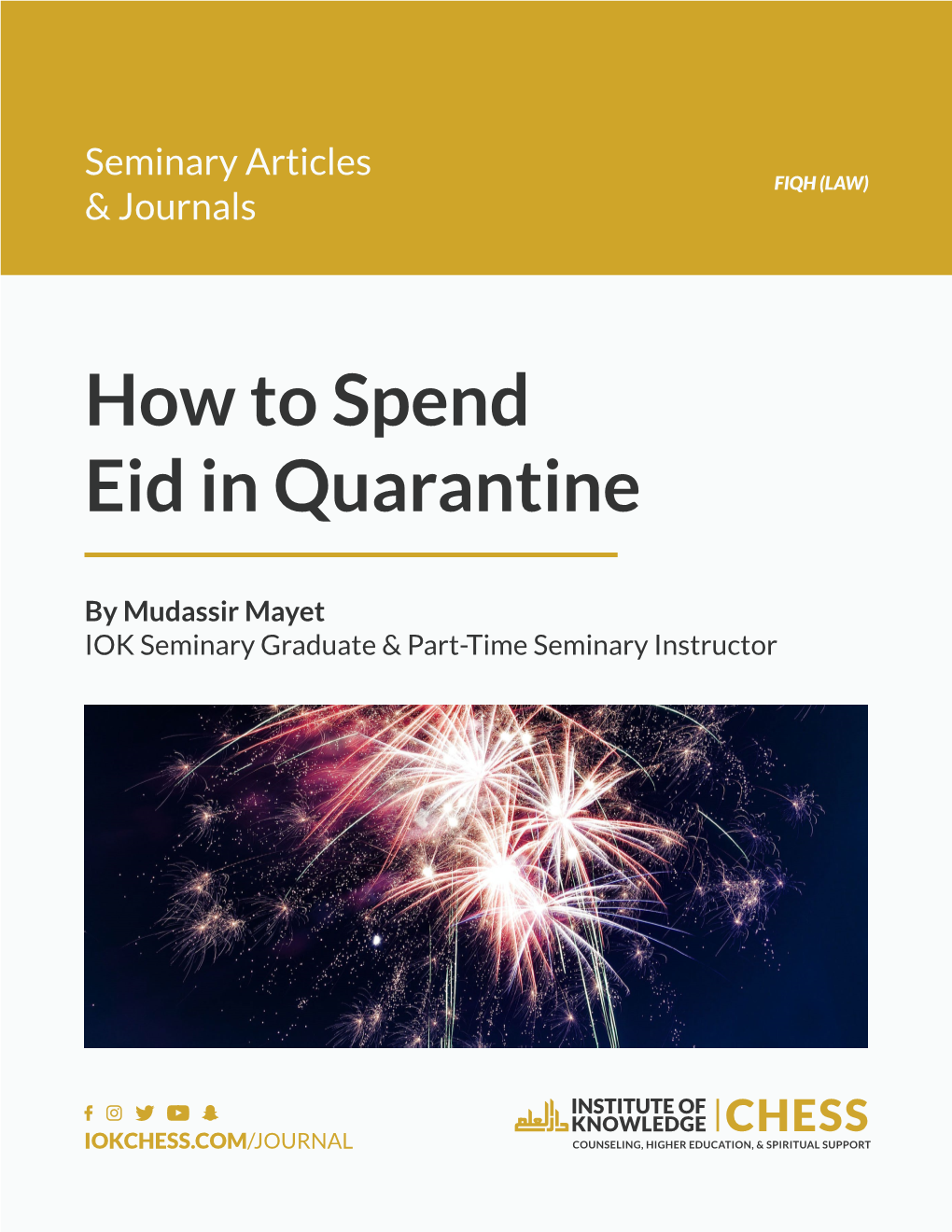 How to Spend Eid in Quarantine