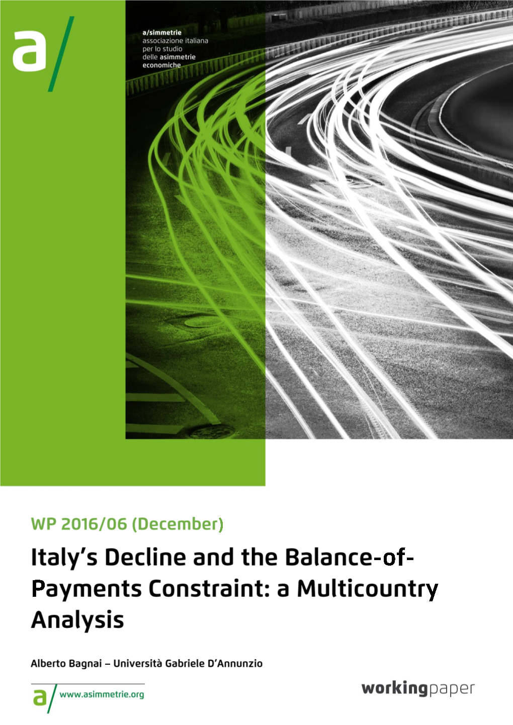 Italy's Decline and the Balance-Of-Payments
