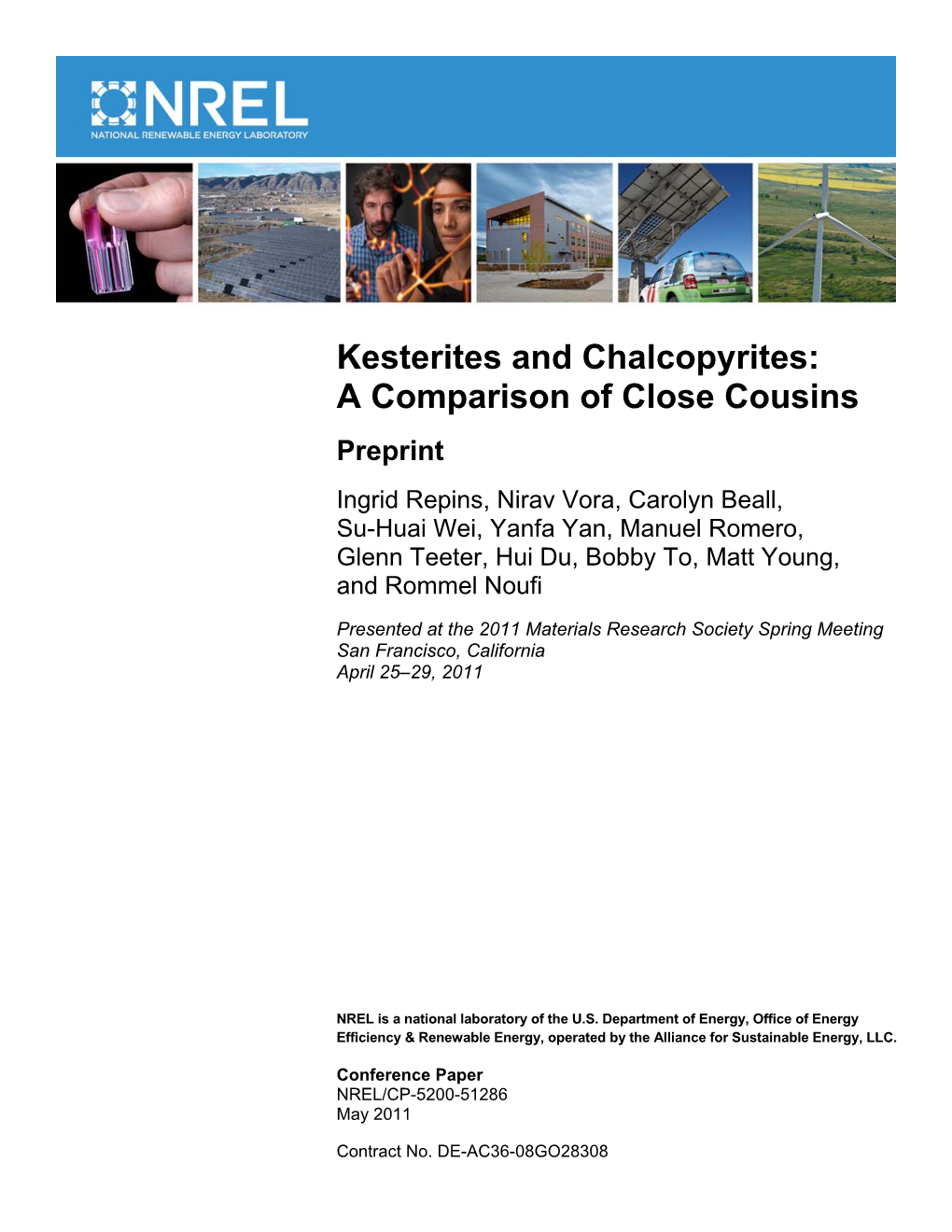 Kesterites and Chalcopyrites