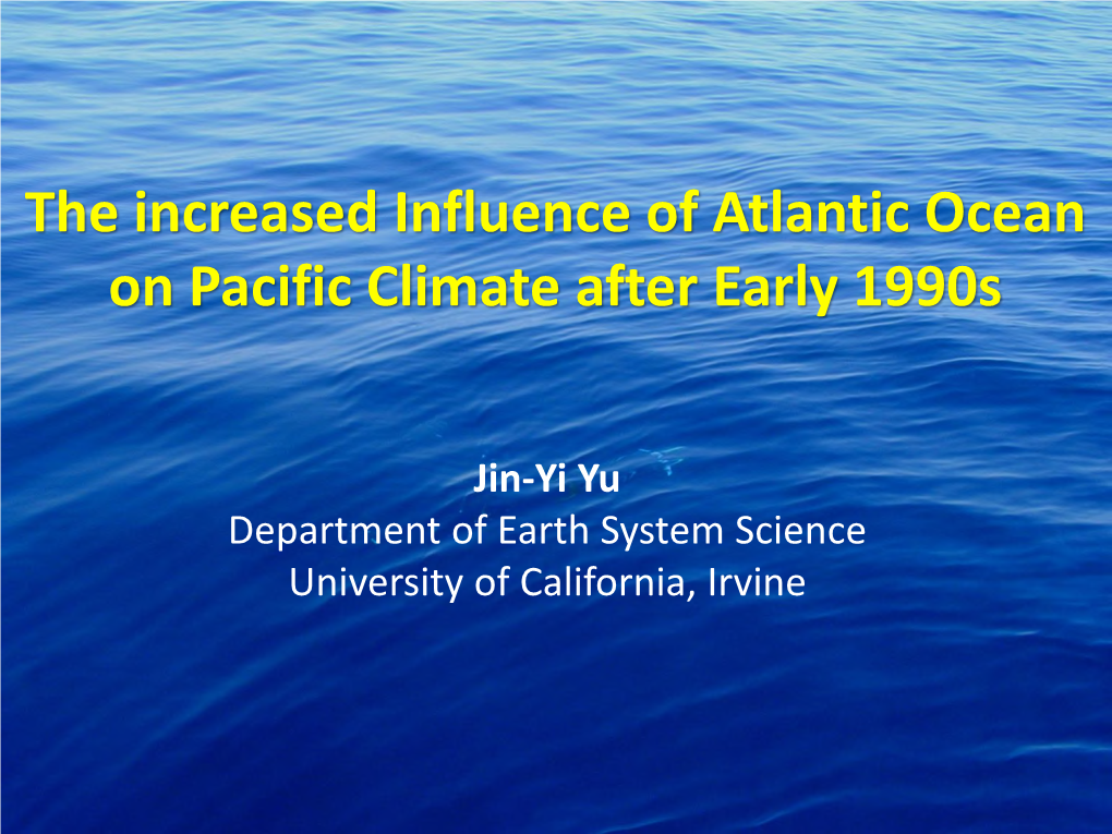 AMO and Climate Shifts