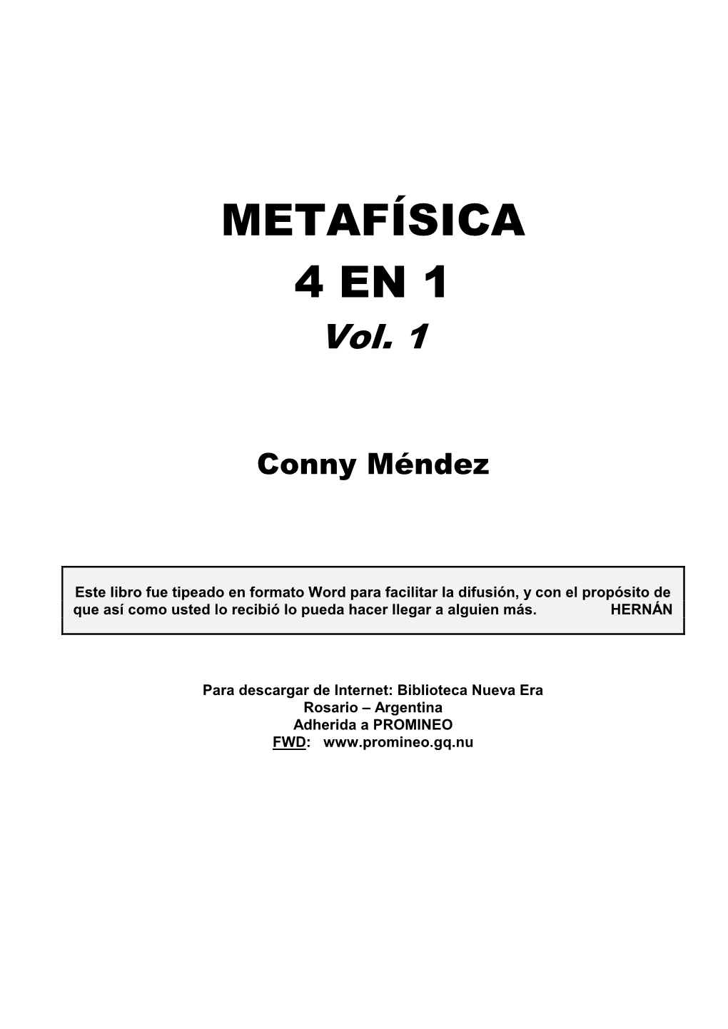 METAFÍSICA 4 EN 1 Vol
