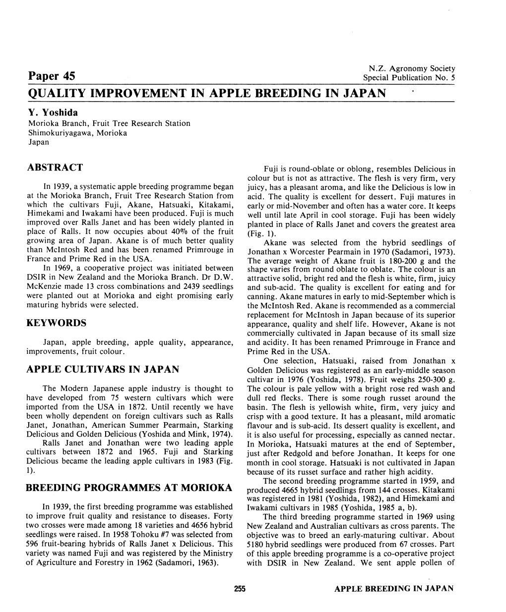 Paper 45 QUALITY IMPROVEMENT in APPLE BREEDING in JAPAN