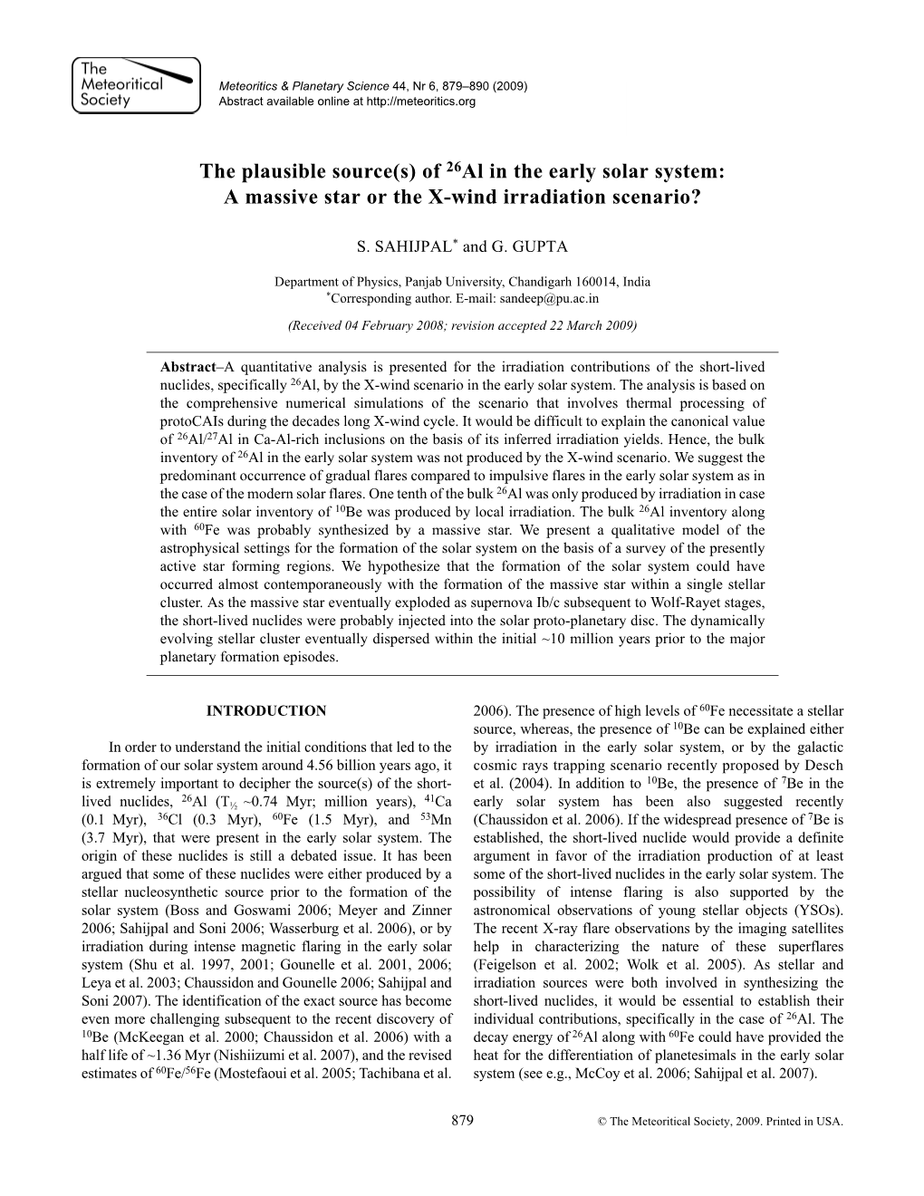 Of 26Al in the Early Solar System: a Massive Star Or the X-Wind Irradiation Scenario?