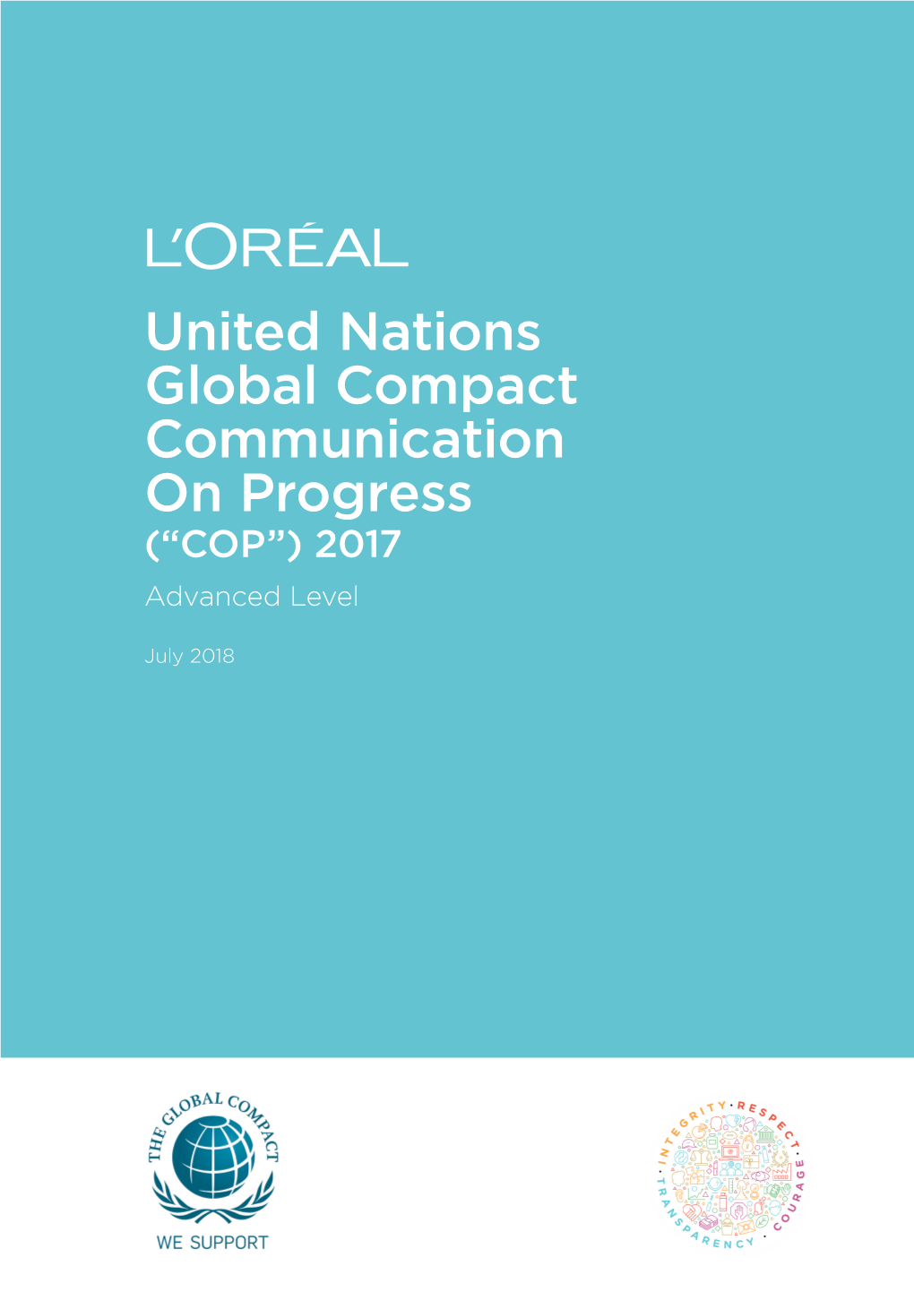 United Nations Global Compact Communication on Progress (“COP”) 2017 Advanced Level