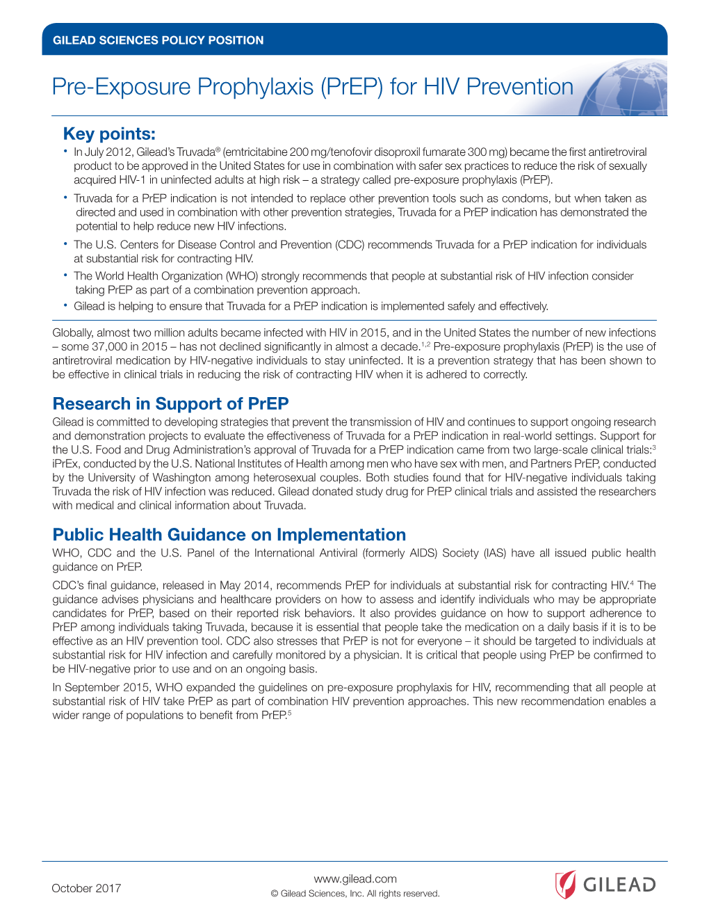 Pre-Exposure Prophylaxis (Prep) for HIV Prevention