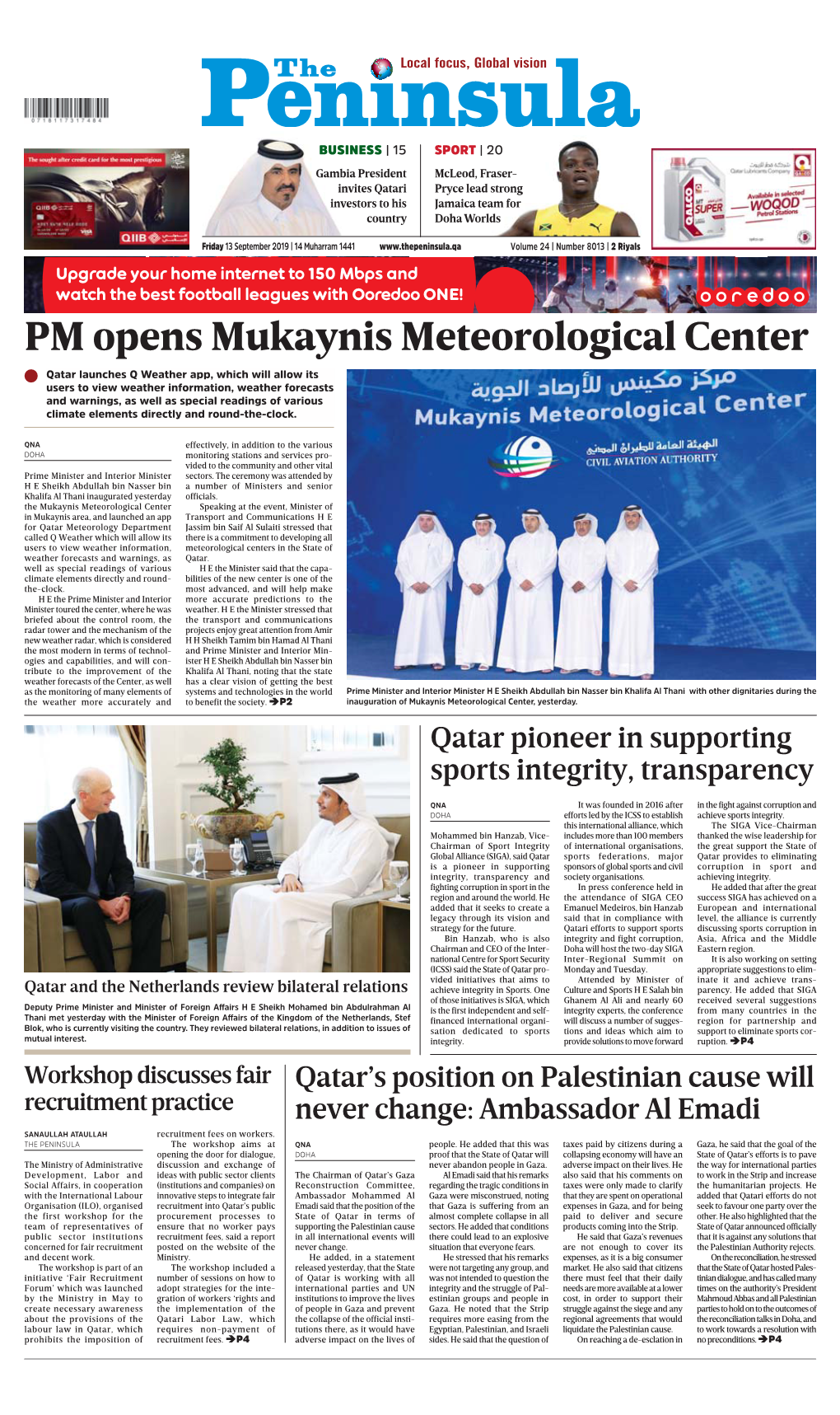 PM Opens Mukaynis Meteorological Center