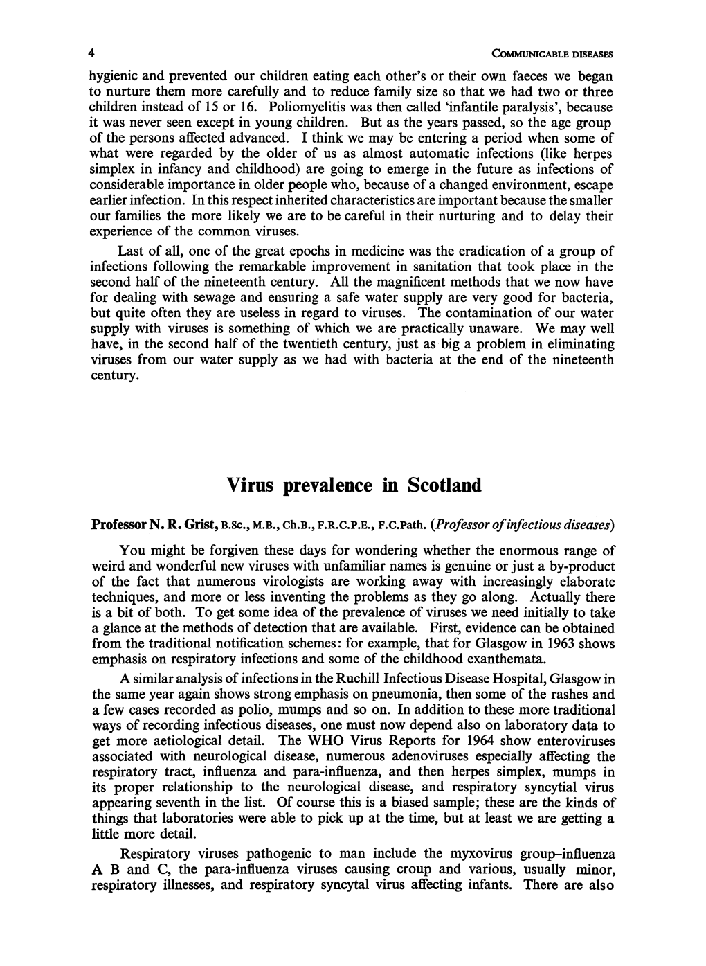 Virus Prevalence in Scotland