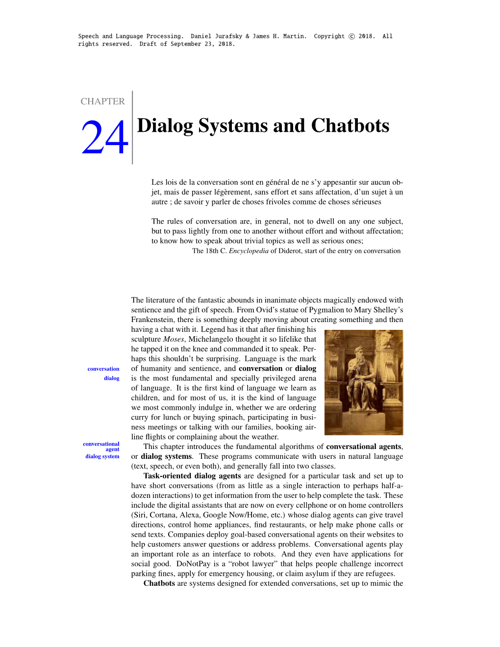 Dialog Systems and Chatbots