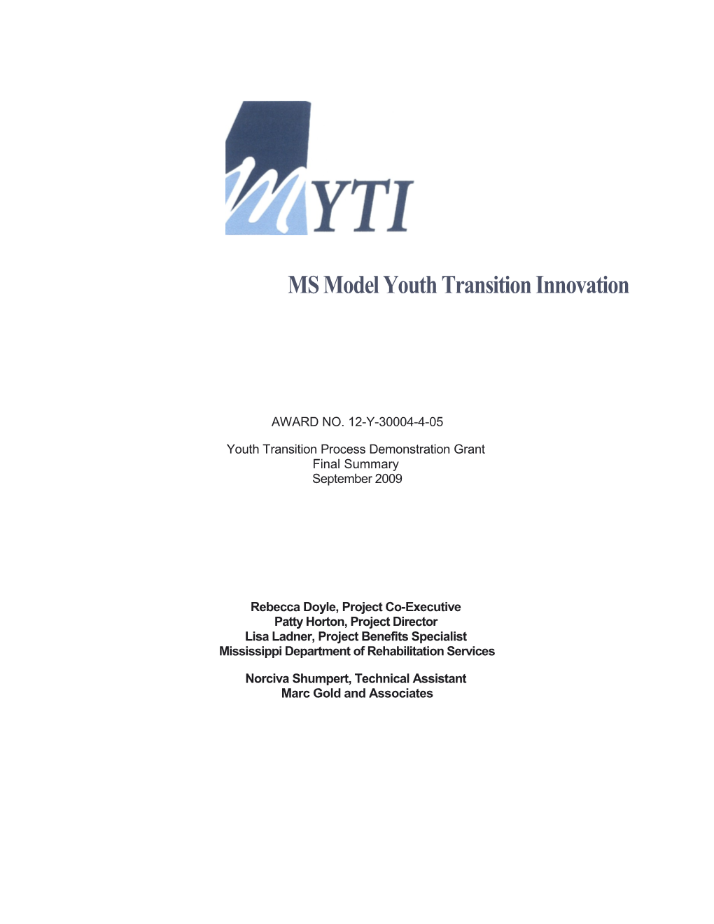 MS Model Youth Transition Innovation