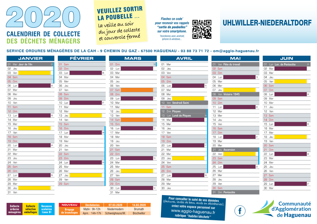 Calendrier OM 2020 Uhlwiller Niederaltdorf