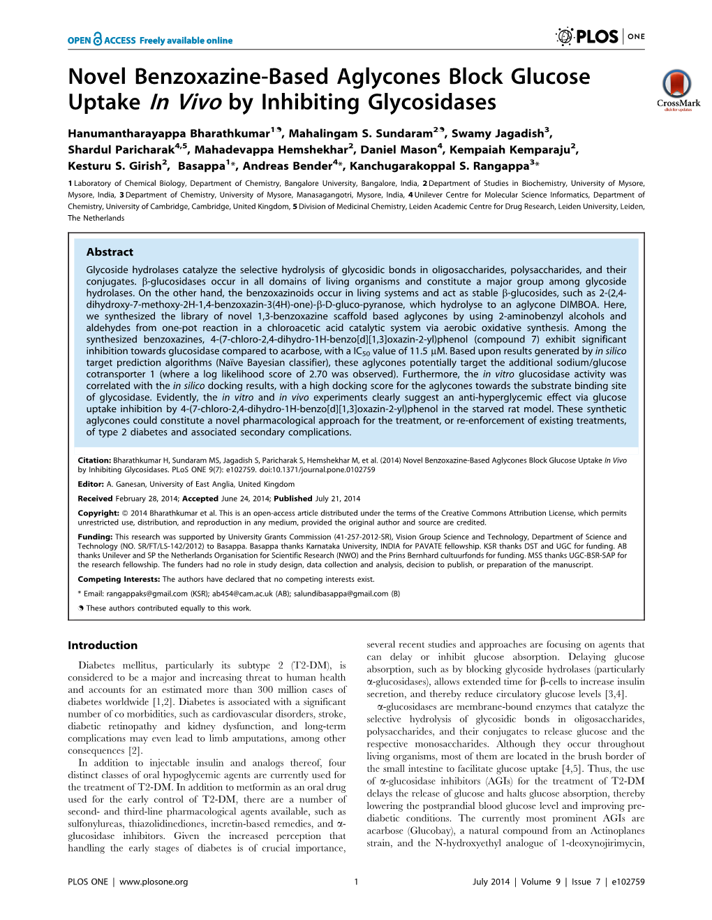 Novel Benzoxazine-Based Aglycones Block Glucose Uptake in Vivo by Inhibiting Glycosidases