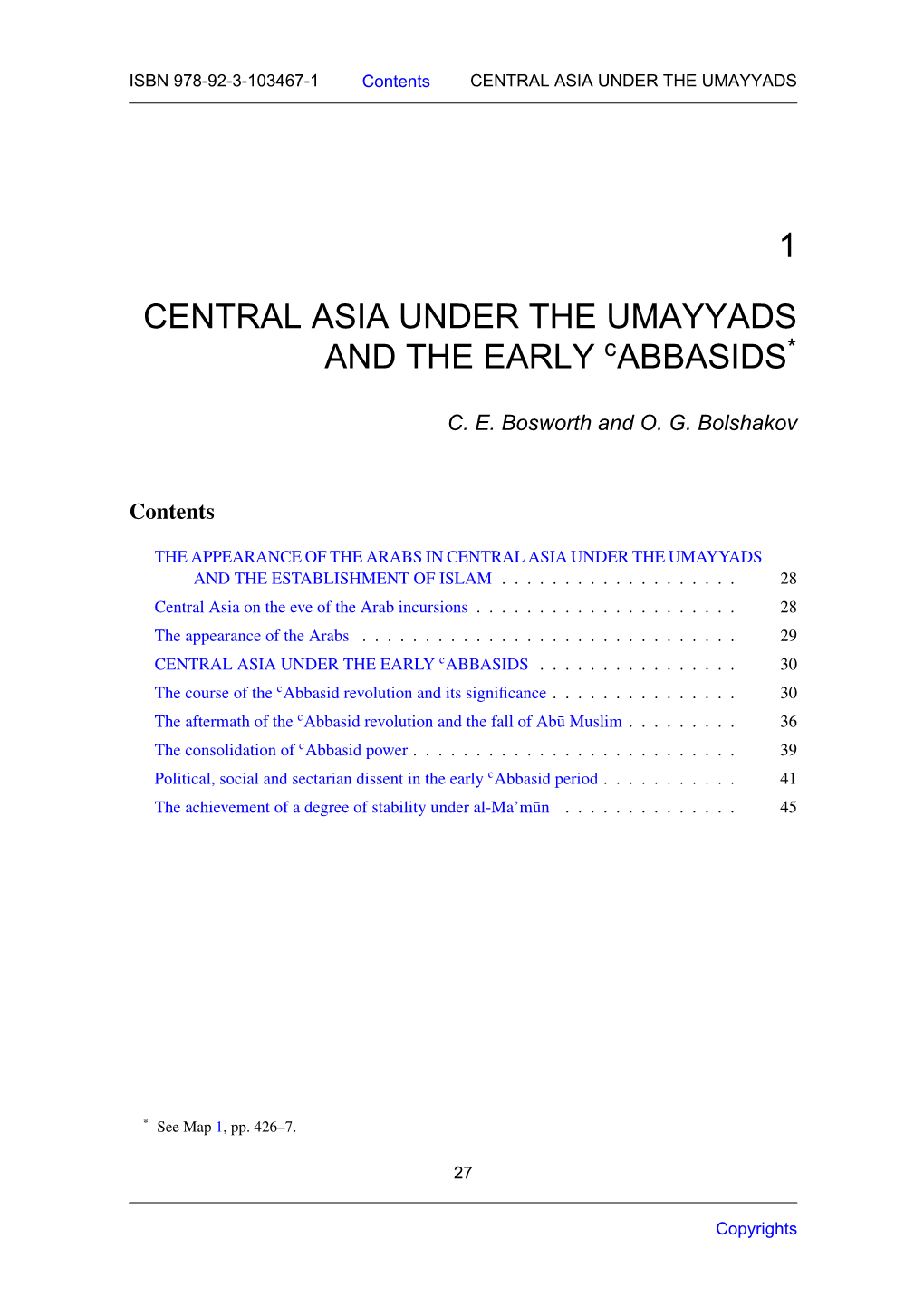 1 Central Asia Under the Umayyads and the Early Abbasids