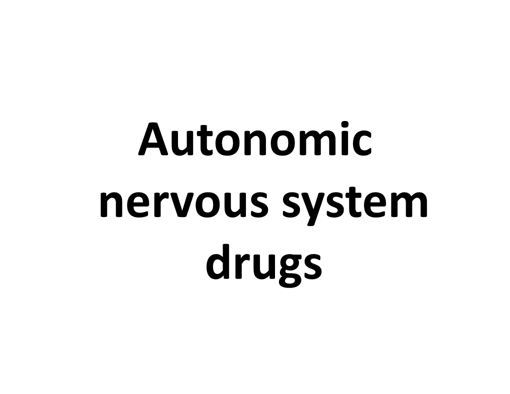 Cholinergic Drugs