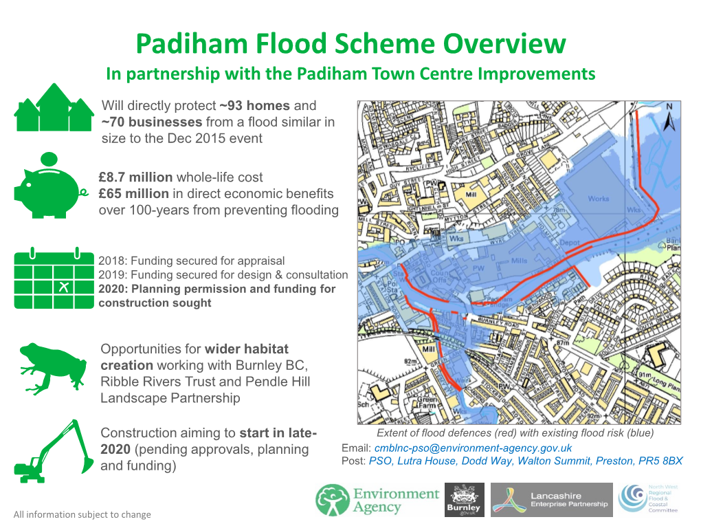 Padiham Flood Scheme Overview in Partnership with the Padiham Town Centre Improvements