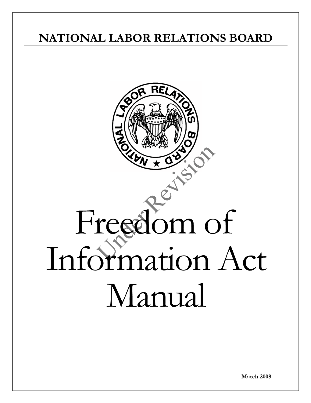 Freedom of Information Act Manual