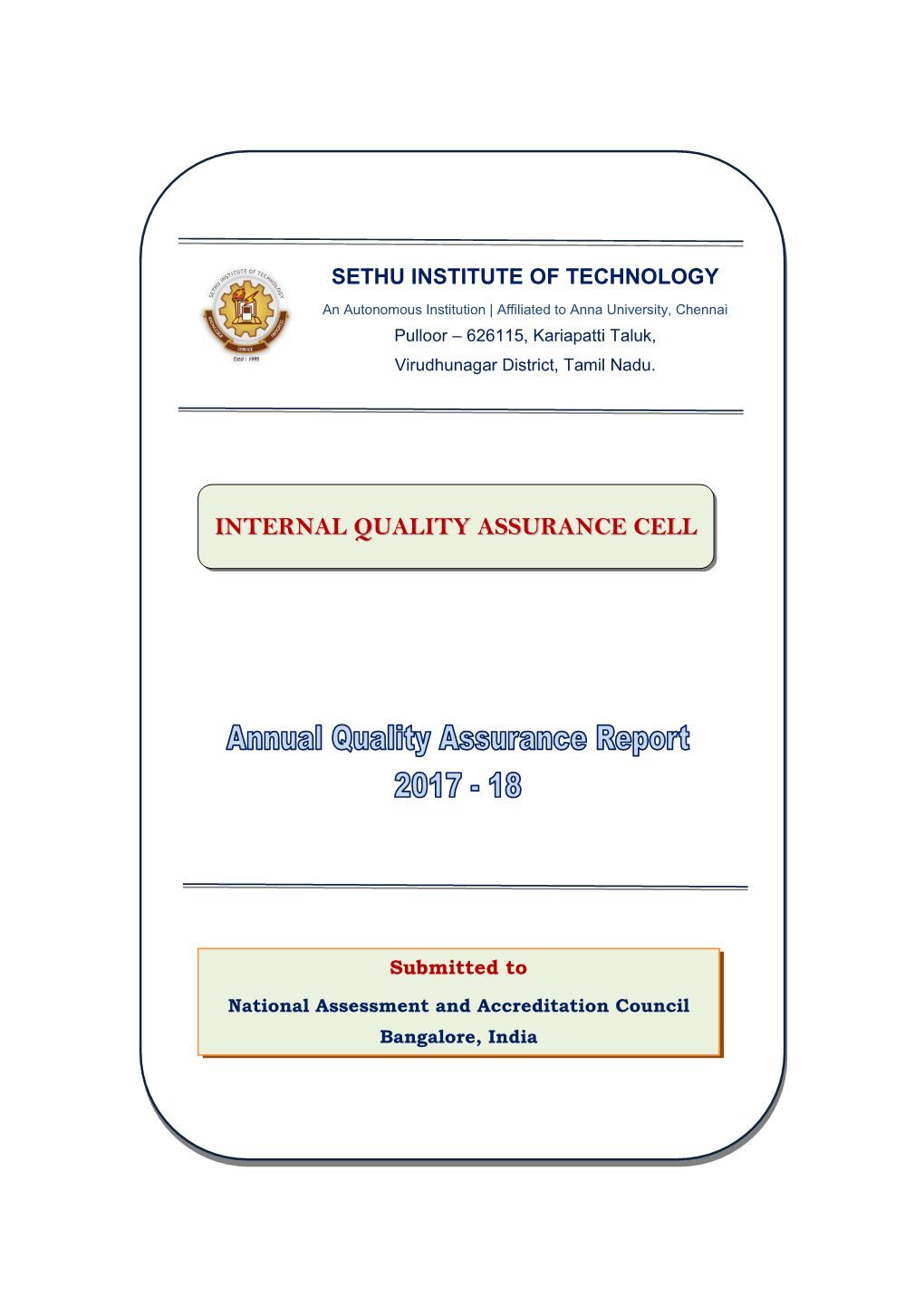 Internal Quality Assurance Cell