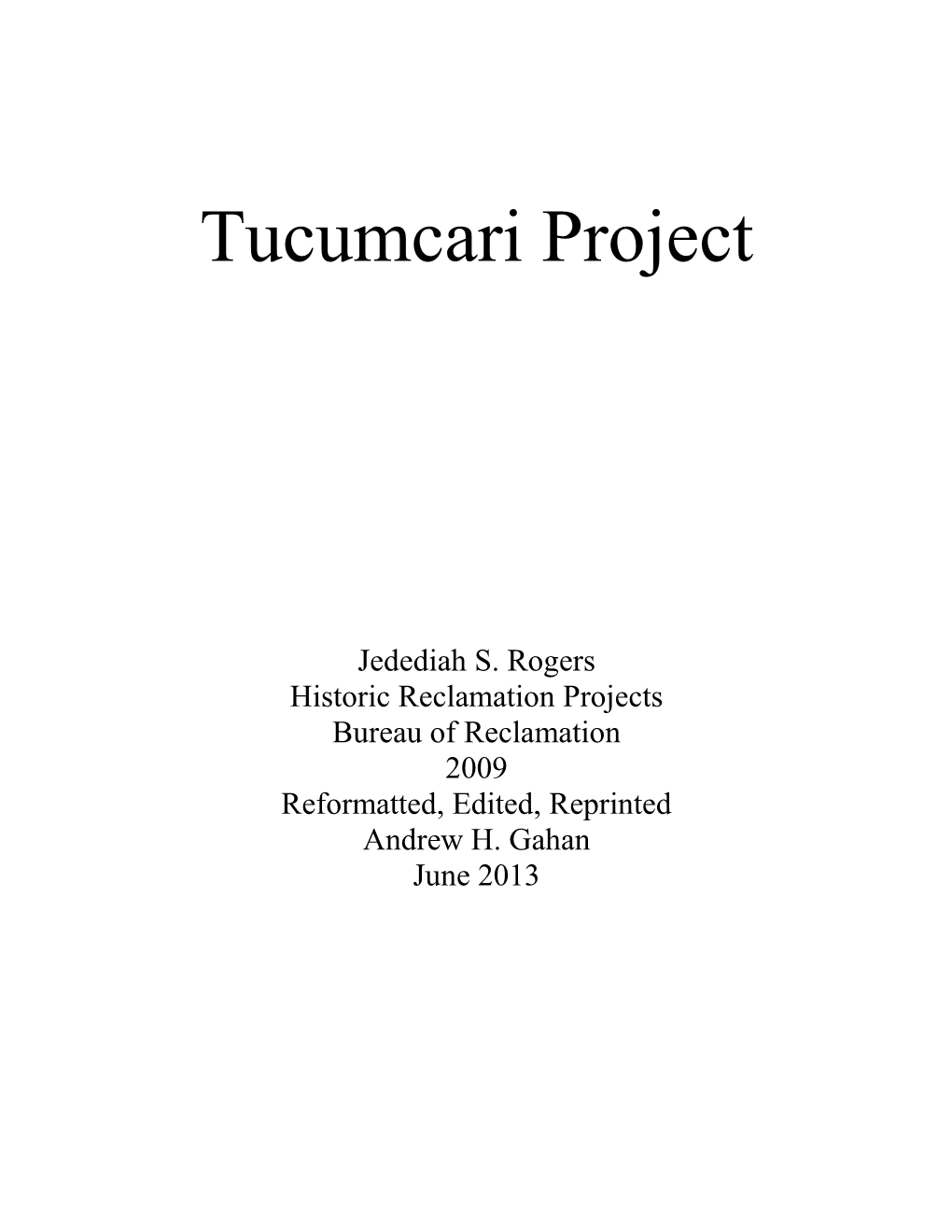 Tucumcari Project