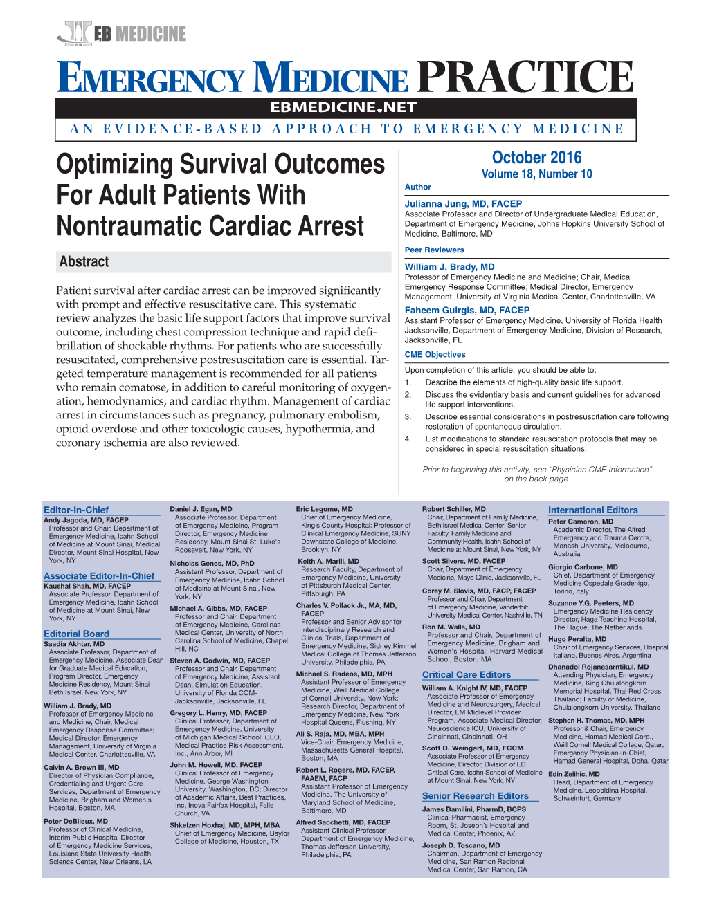 Optimizing Survival Outcomes for Adult Patients with Nontraumatic