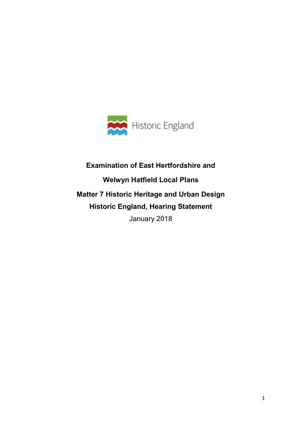 Examination of East Hertfordshire and Welwyn Hatfield Local Plans Matter