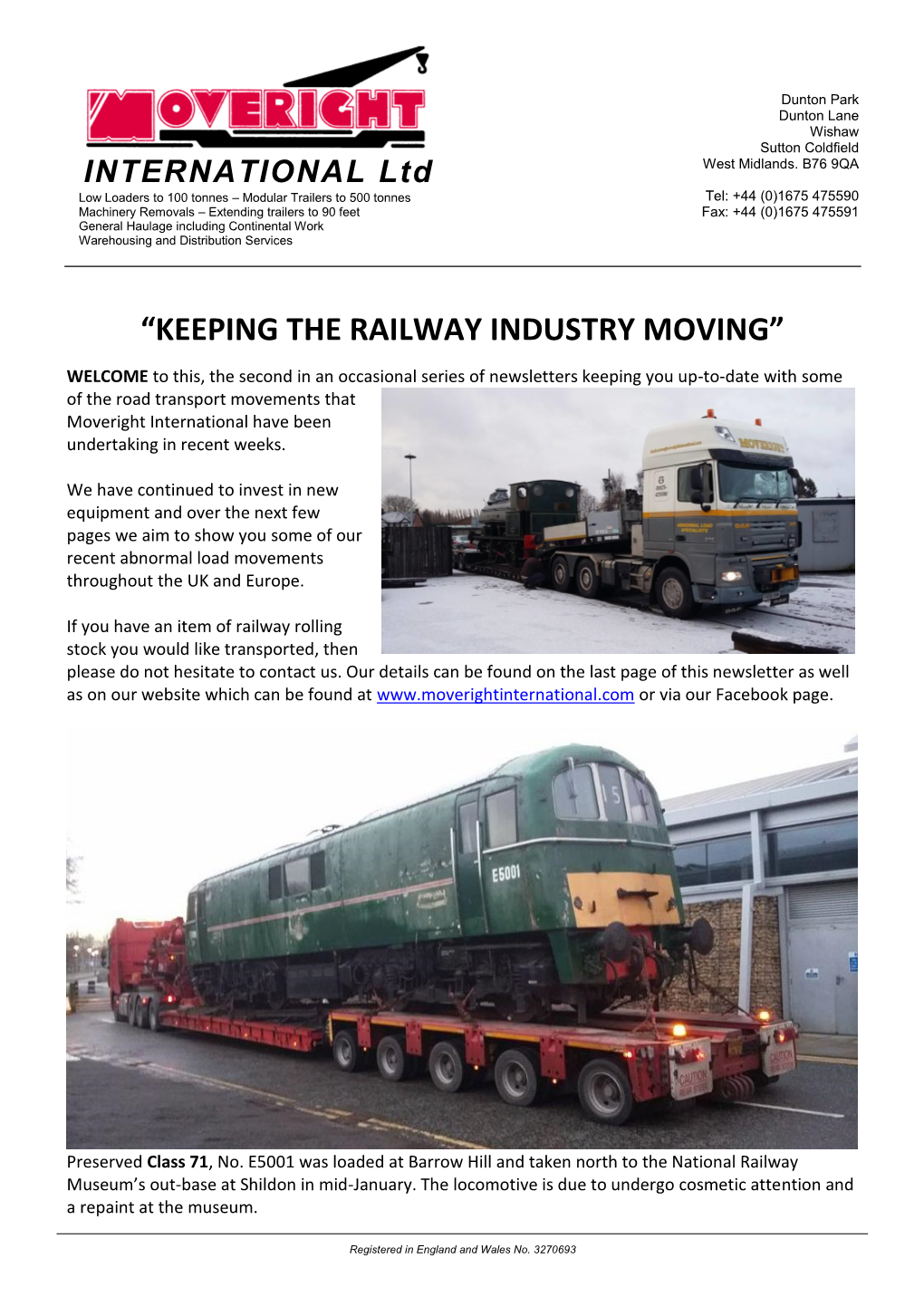 “Keeping the Railway Industry Moving”