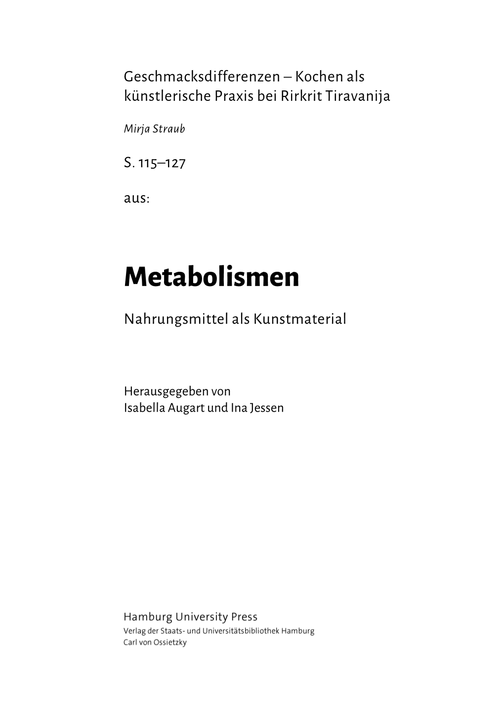 Metabolismen