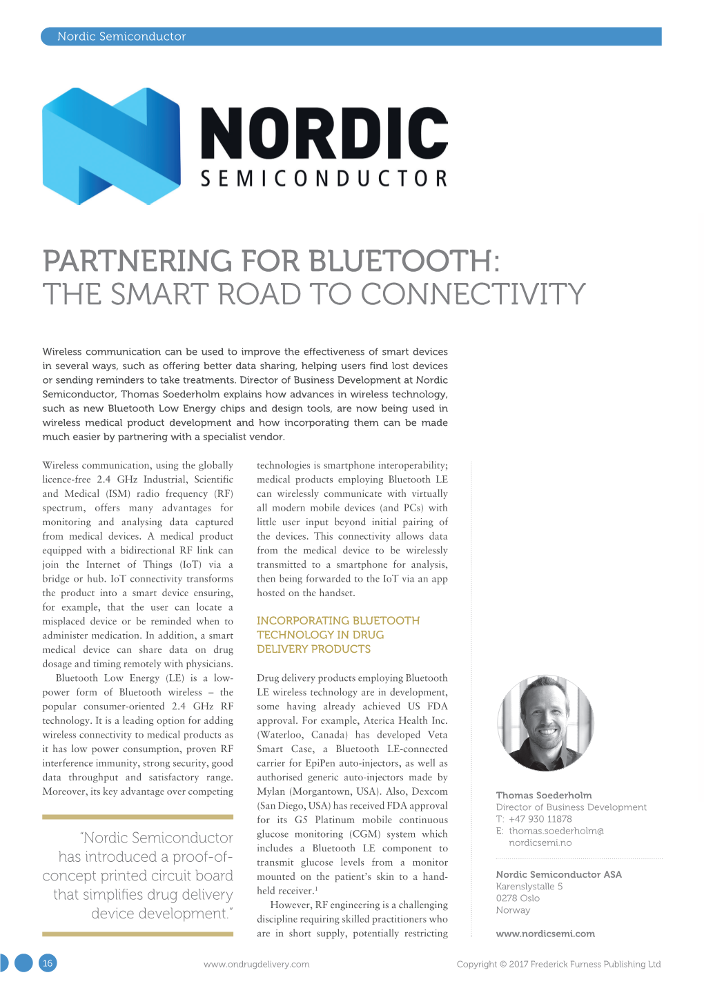 Partnering for Bluetooth: the Smart Road to Connectivity