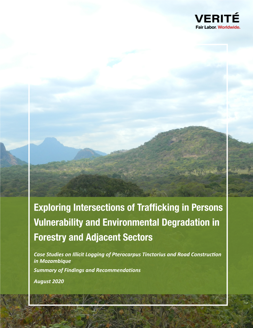 Exploring Intersections of Trafficking in Persons Vulnerability and Environmental Degradation in Forestry and Adjacent Sectors